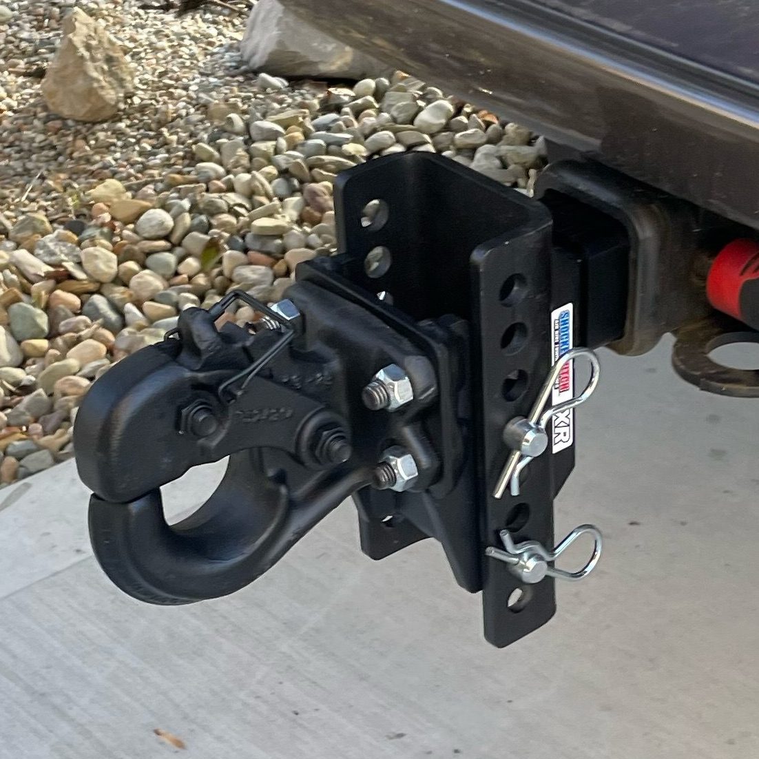 Shocker XR Adjustable Pintle Hitch Installed