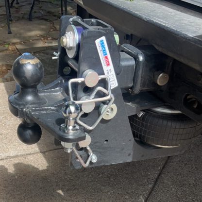 Shocker HD Max Black Air Hitch with Combo Sway Mount & Mini Ball Installed