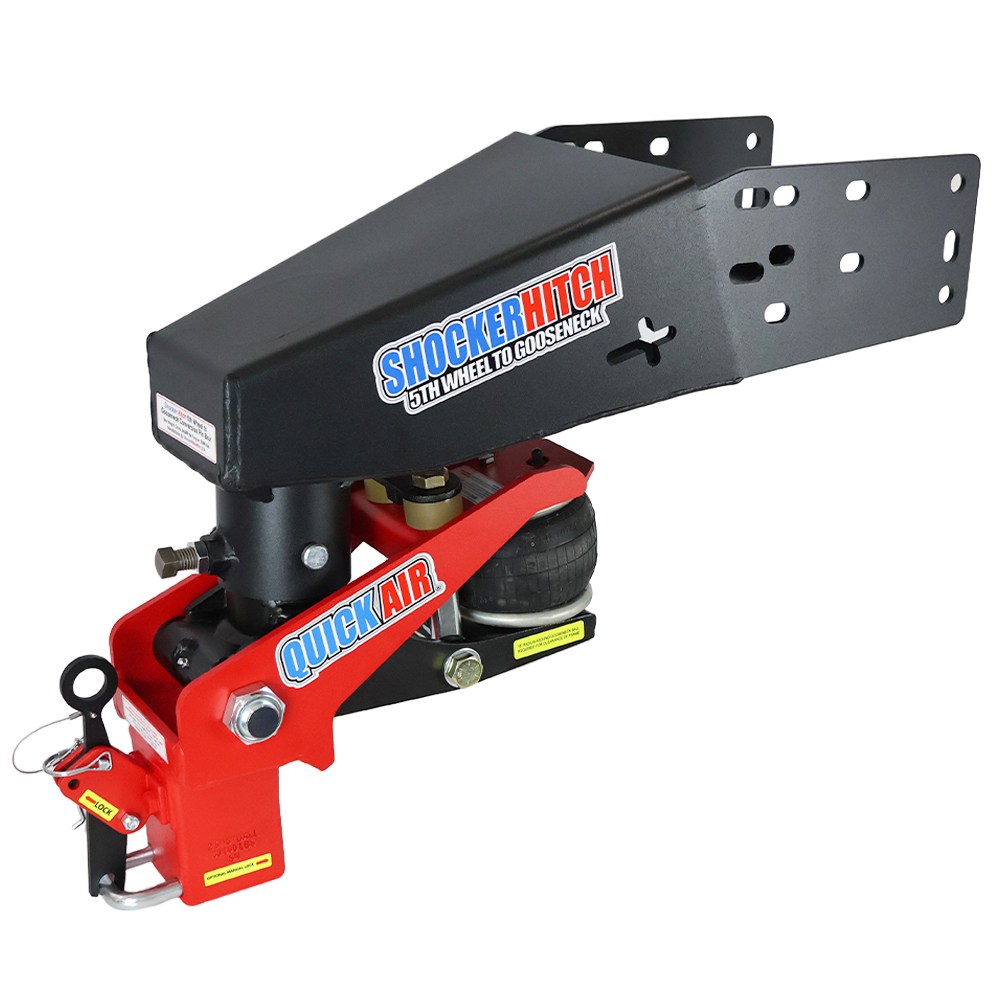 Quick Air Gooseneck with Shift Lock Coupler For 5th Wheel Gooseneck- Angled