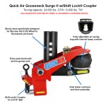 Quick Air Gooseneck with Shift Lock Coupler For 5th Wheel Gooseneck Pin Box - Diagram
