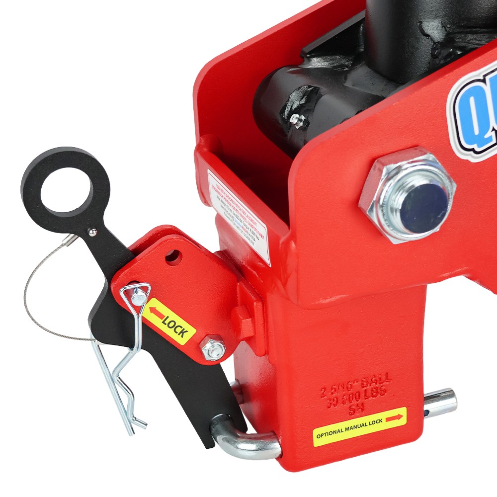 Quick Air Gooseneck with Shift Lock Coupler For 5th Wheel Gooseneck Pin Box - Locked
