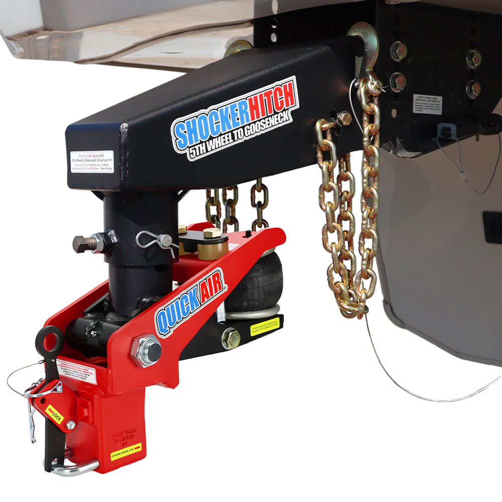 SH-RVGC-4405 Quick Air Gooseneck with Shift Lock Coupler For 5th Wheel Gooseneck (with Chains) - Install