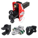 Impact Cushion Hitch Farm Tow Kit: Pintle Hook, Clevis Pin, Cushion Drawbar & Black Combo Ball - 2-1/2" Receiver