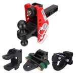 Impact Cushion Hitch Deluxe Farm Kit - Black Combo, Pintle, Cushion Drawbar & Clevis Fits 2" Receiver