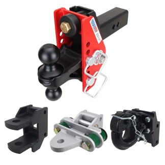 Impact Cushion Hitch Farm Tow Kit: Pintle Hook, Clevis Pin, Cushion Drawbar & Black Combo Ball - 2-1/2" Receiver