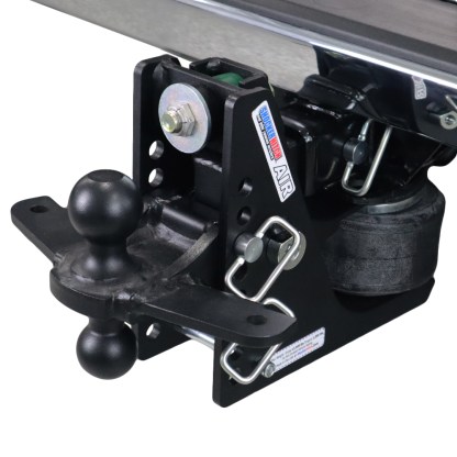 Shocker 12K Max Black Air Bumper Hitch with Black Combo Ball Mount with Sway Tabs