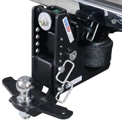 Shocker 12K Max Black Air Bumper Hitch with Drop Ball Mount with Sway Tabs