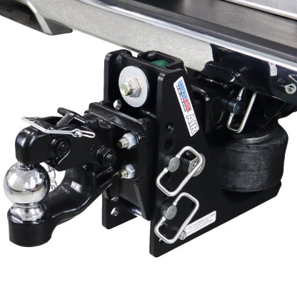 Shocker 12K Max Black Air Bumper Hitch with Pintle Hook & Ball Combo Mount
