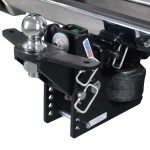 Shocker 12K Max Black Air Bumper Hitch with Raised Ball Mount with Sway Tabs