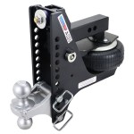Shocker 20K Drop Hitch with Silver Combo Ball Mount - For 2 Receiver