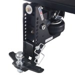Shocker 20K Max Black Super Drop Air Hitch with Drop Ball Sway Mount Installed