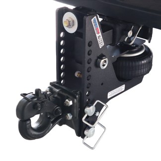 Shocker HD 20K Max Black Super Drop Hitch with Pintle Hook Mount