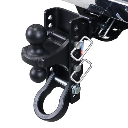 Shocker XR 10-Hole Channel Hitch with Black Combo Ball & Shackle Kit