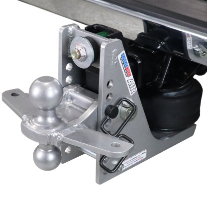 Shocker Streamline 10K Aluminum Air Bumper Hitch with Silver Combo Ball Mount with Sway Tabs
