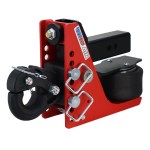 Shocker 12K Air Bumper Hitch with Adjustable Channel Pintle Hook Mount - For 2-1/2" Receiver