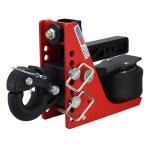 Shocker 12K Air Bumper Hitch with Adjustable Channel Pintle Hook Mount - For 2" Receiver