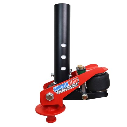 Shocker Multi-Fit Gooseneck Surge Air Hitch with King Pin - Side