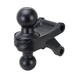 Shocker Hitch Black Combo Ball Mount Attachment with 2" & 2-5/16" Hitch Balls