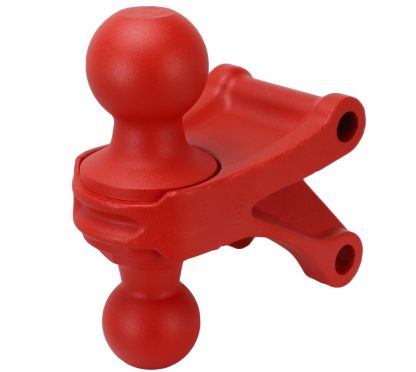 Shocker Hitch Red Combo Ball Mount Attachment with 2" & 2-5/16" Hitch Balls