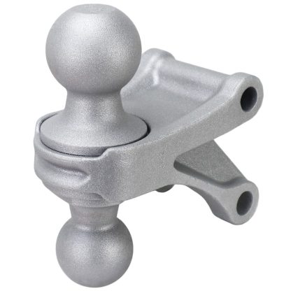 Shocker Hitch Silver Combo Ball Mount Attachment with 2" & 2-5/16" Hitch Balls