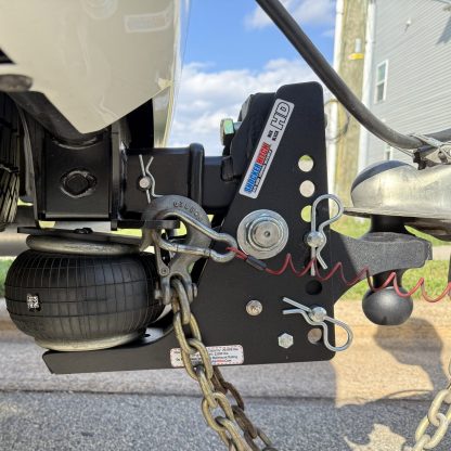 Shocker HD Max Black Air Combo Hitch Installed Side View