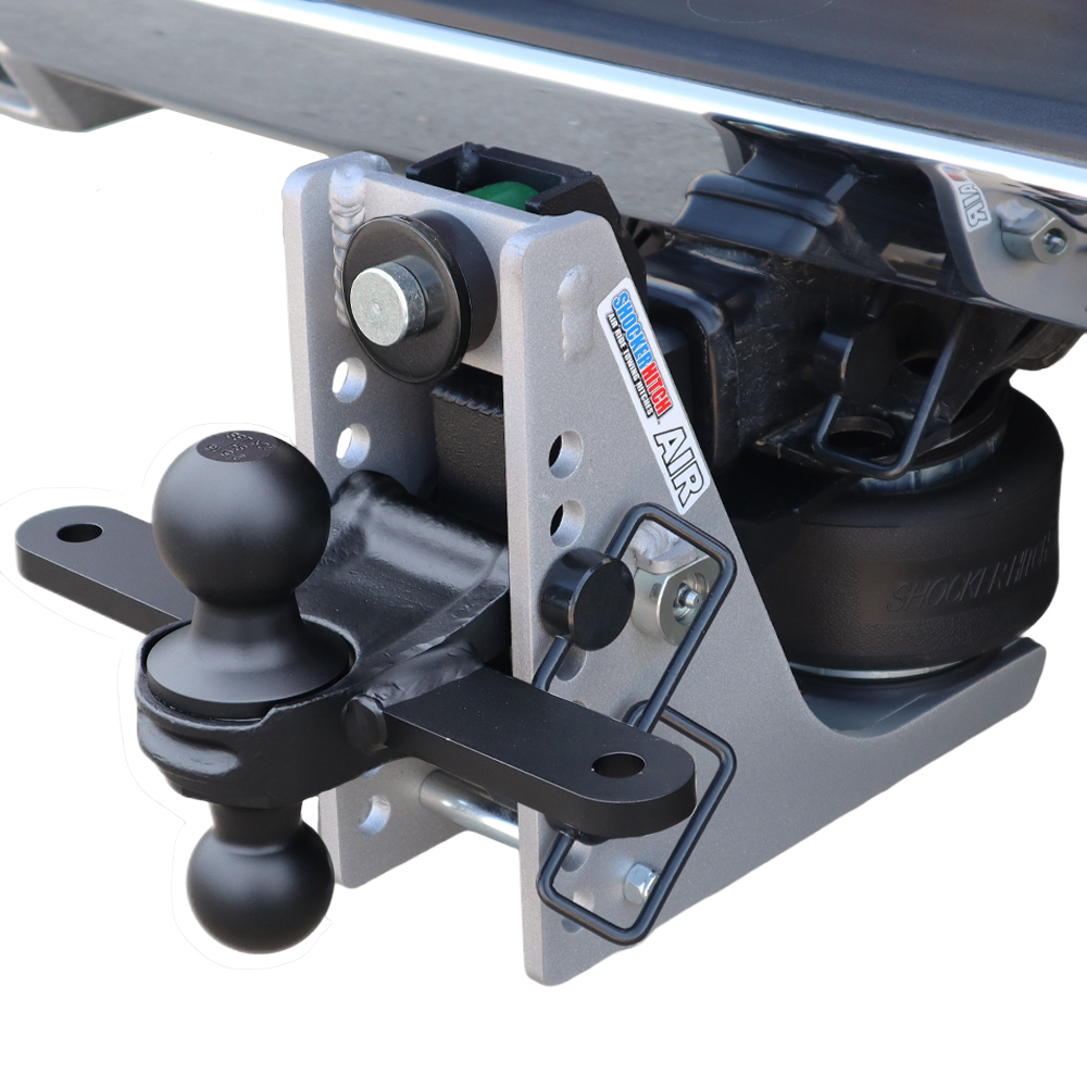 10K Streamline Aluminum Air Hitch with Sway Tab Black Combo Ball On Truck