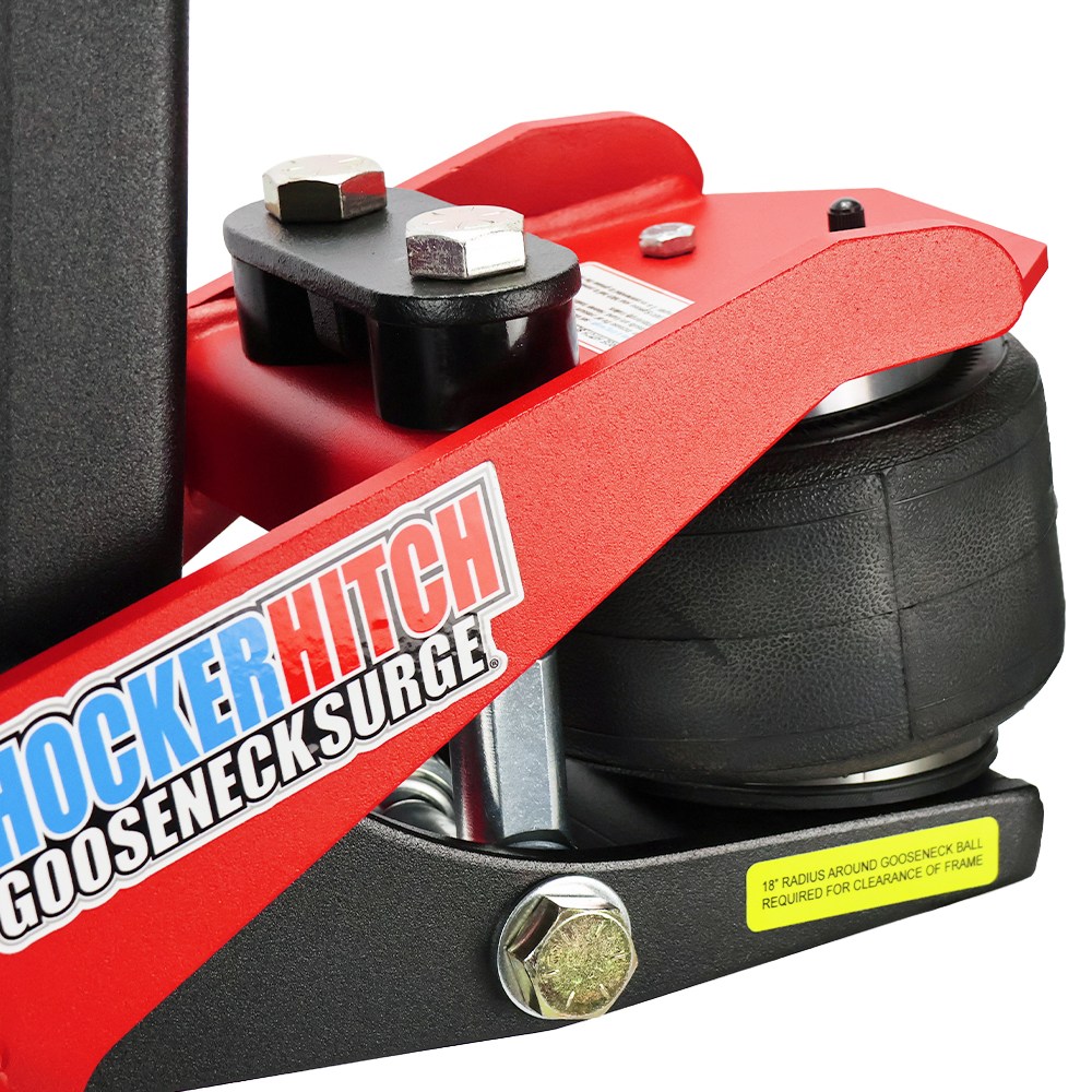 40K Gooseneck Air Hitch - Diamond C Square Telescoupler - Air Spring Bag Angled