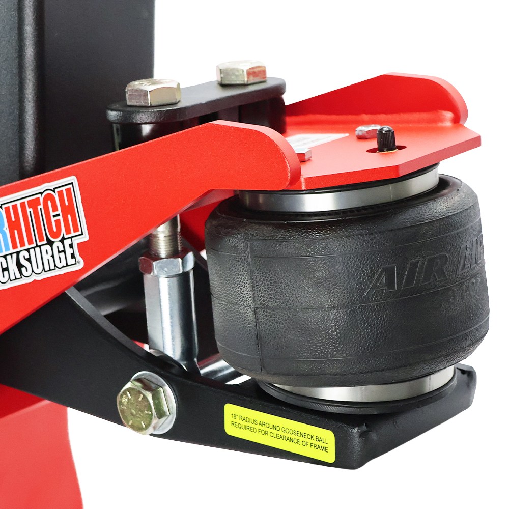40K Gooseneck Air Hitch - Diamond C Square Telescoupler - Air Spring Bag