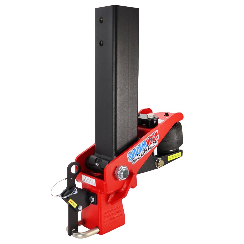 40K Gooseneck Air Hitch - Diamond C Square Telescoupler - Angled