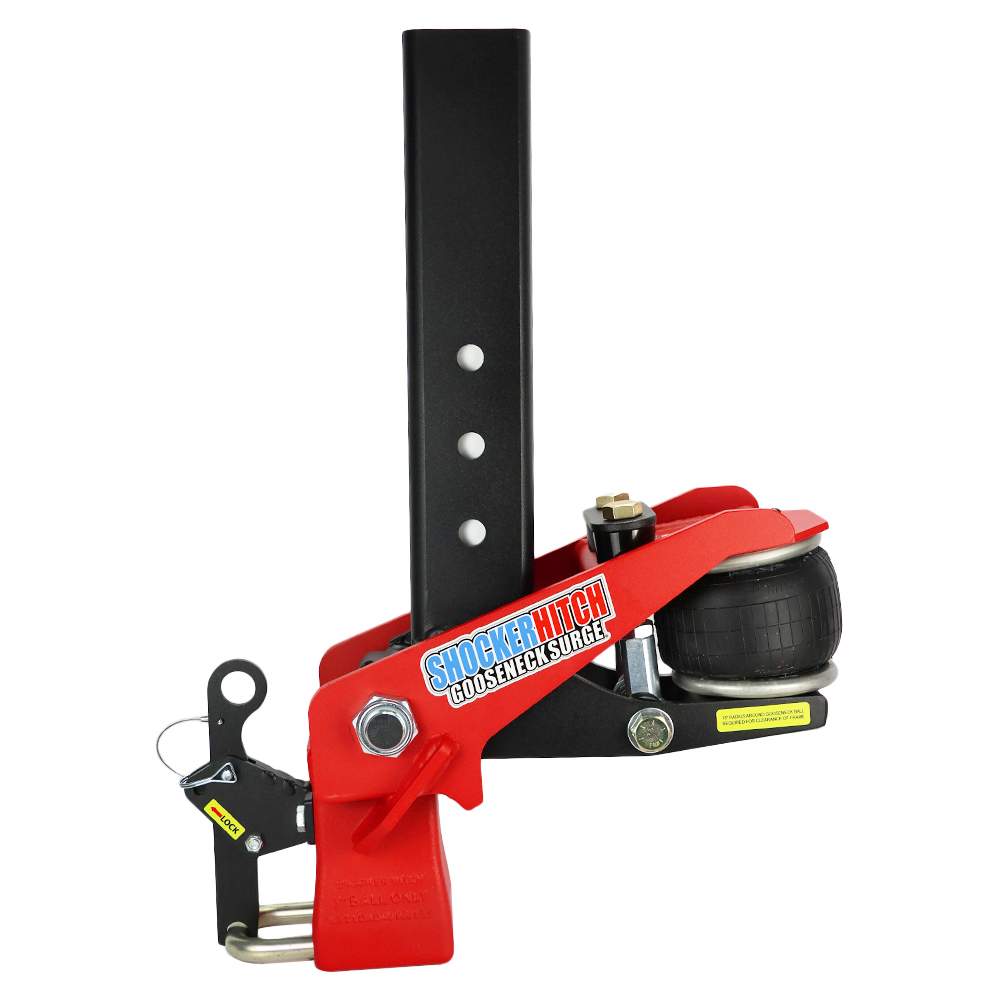 40k Gooseneck Air Hitch - Square Multi-Fit Stem - Side