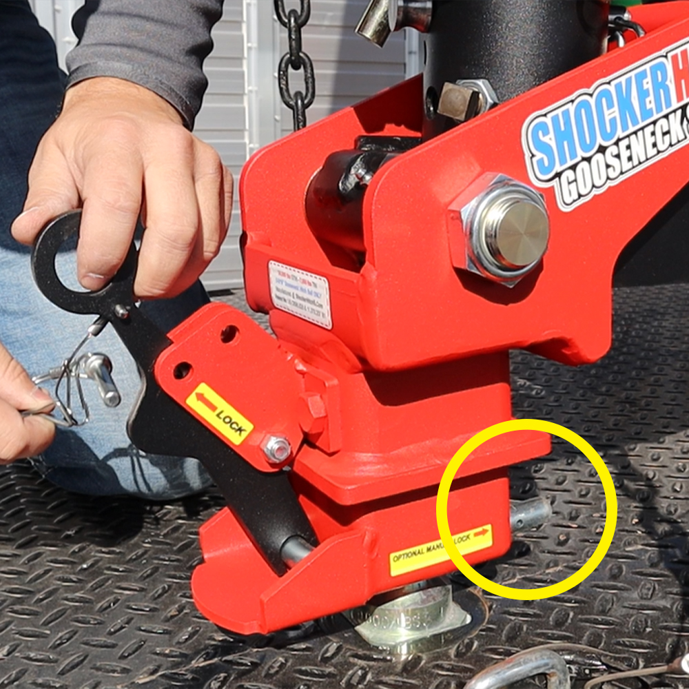 Figure 17: Shift Lock coupler in correct locked position 1" of the u-bolt stick out.