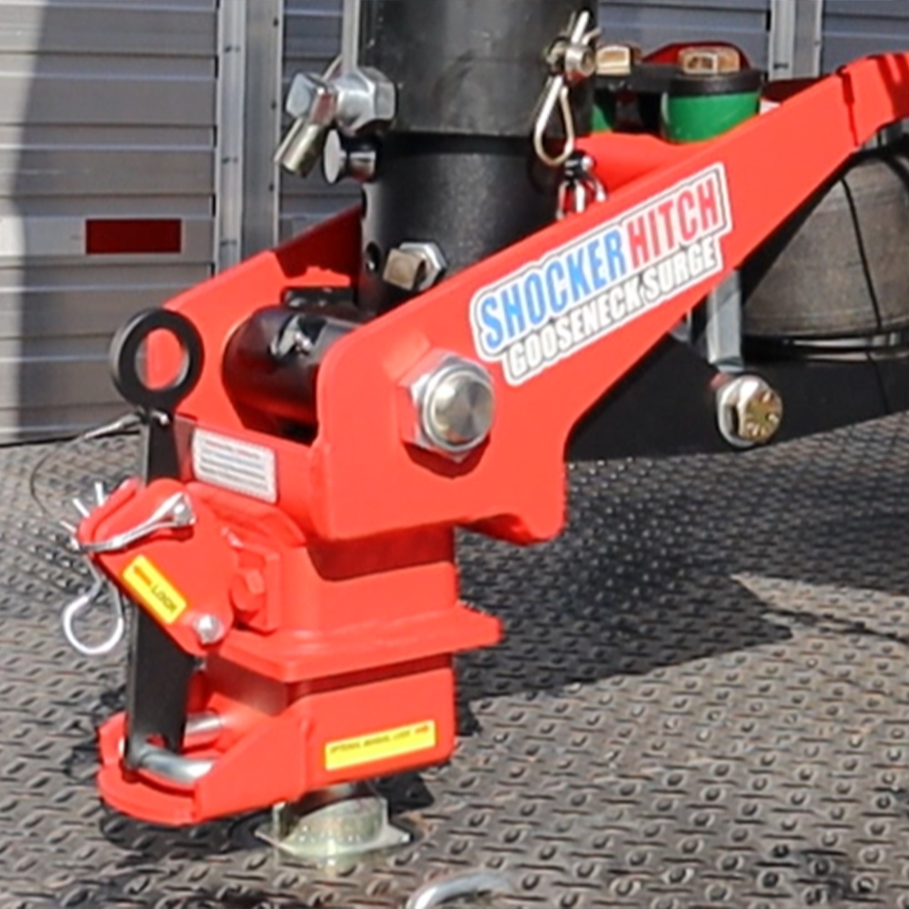 Figure 16: Shift Lock coupler lowered onto gooseneck ball.