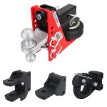 Shocker HD Air Hitch & Farm Mount Kit - Silver Combo Ball, Pintle, Drawbar & Clevis