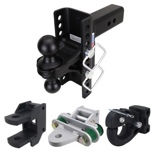XR 10 Hole Channel Hitch Farm Kit - Black Combo, Pintle, Cushion Drawbar & Clevis Fits 2-1/2" Receiver
