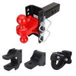 XR 8 Hole Channel Hitch Farm Kit - Red Combo, Pintle, Drawbar & Clevis Fits 2-1/2" Receiver