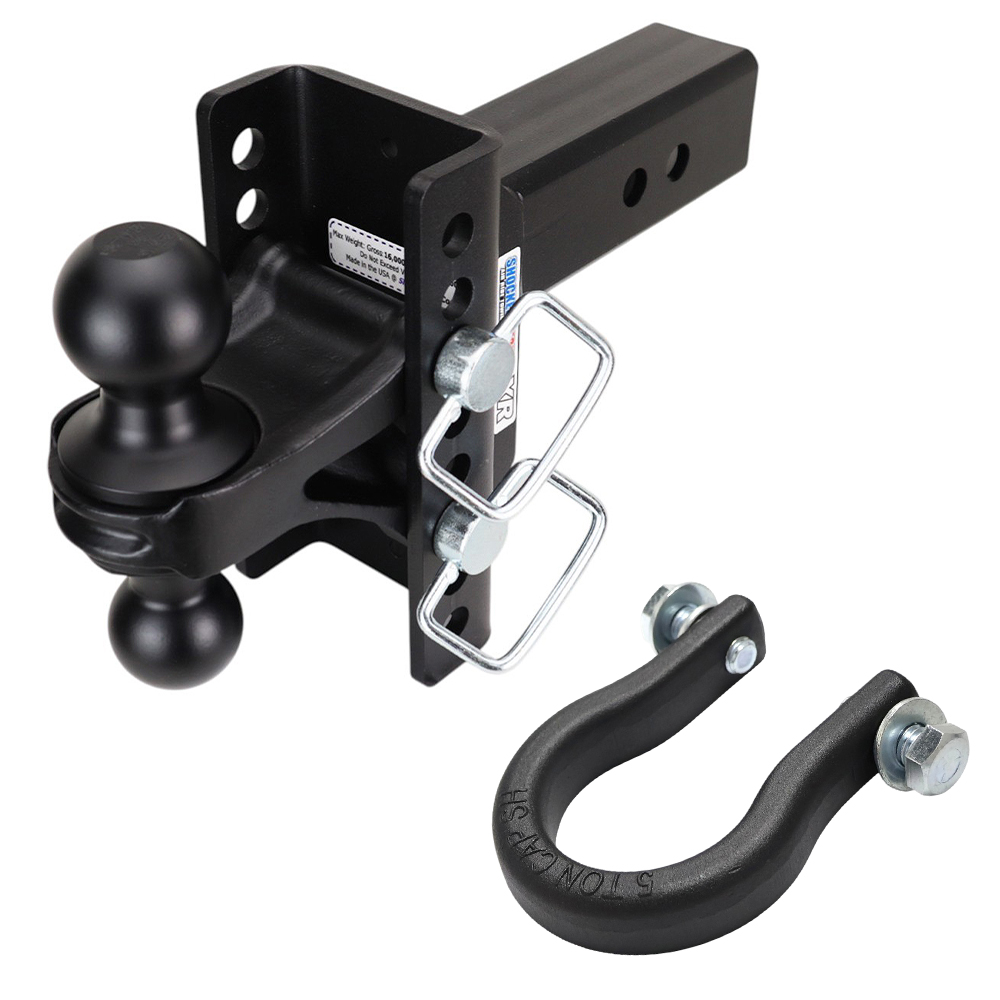 XR Hitch w/ Black Combo Ball & Shackle - 8-Hole - 2-1/2" Receiver