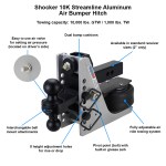 Shocker 10K Streamline Aluminum Air Bumper Hitch - Diagram