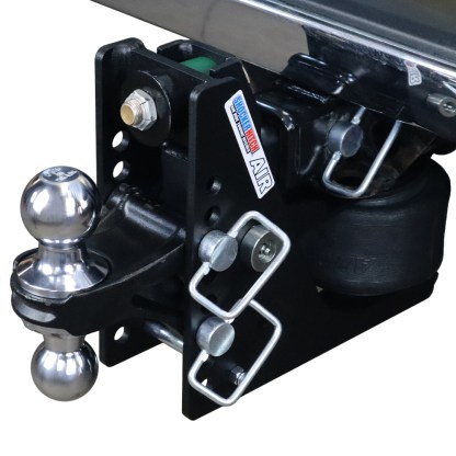 Shocker 12K Max Black Air Bumper Hitch with Chrome Combo Ball Mount