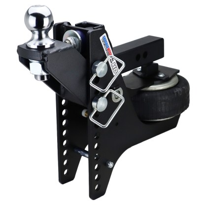 Shocker HD Max Black Super Drop Air Hitch with Raised Ball Mount with 2-5/16" Ball - For 2" Receiver