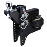 Shocker HD Max Black Super Drop Air Hitch with Raised Ball Mount with 2-5/16" Ball - For 3" Receiver