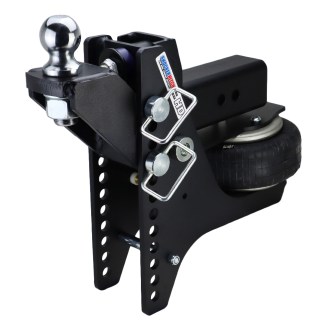 Shocker HD Max Black Super Drop Air Hitch with Raised Ball Mount with 2" Ball - For 3" Receiver