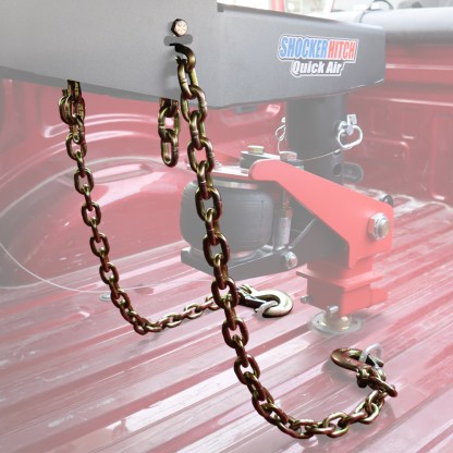 5th Wheel to Gooseneck Pin Box Safety Chain Kit - Installed