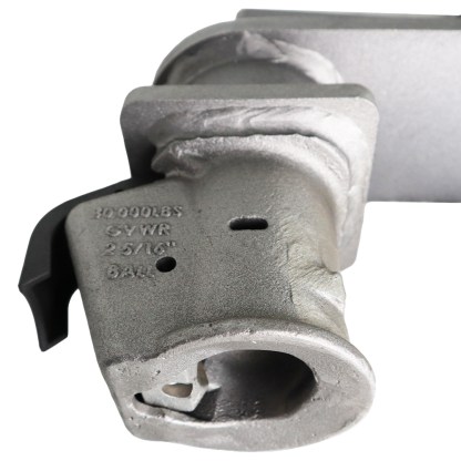 Demco 30K Gooseneck Coupler 9" Offset - Raw Finish - Coupler Locked Position