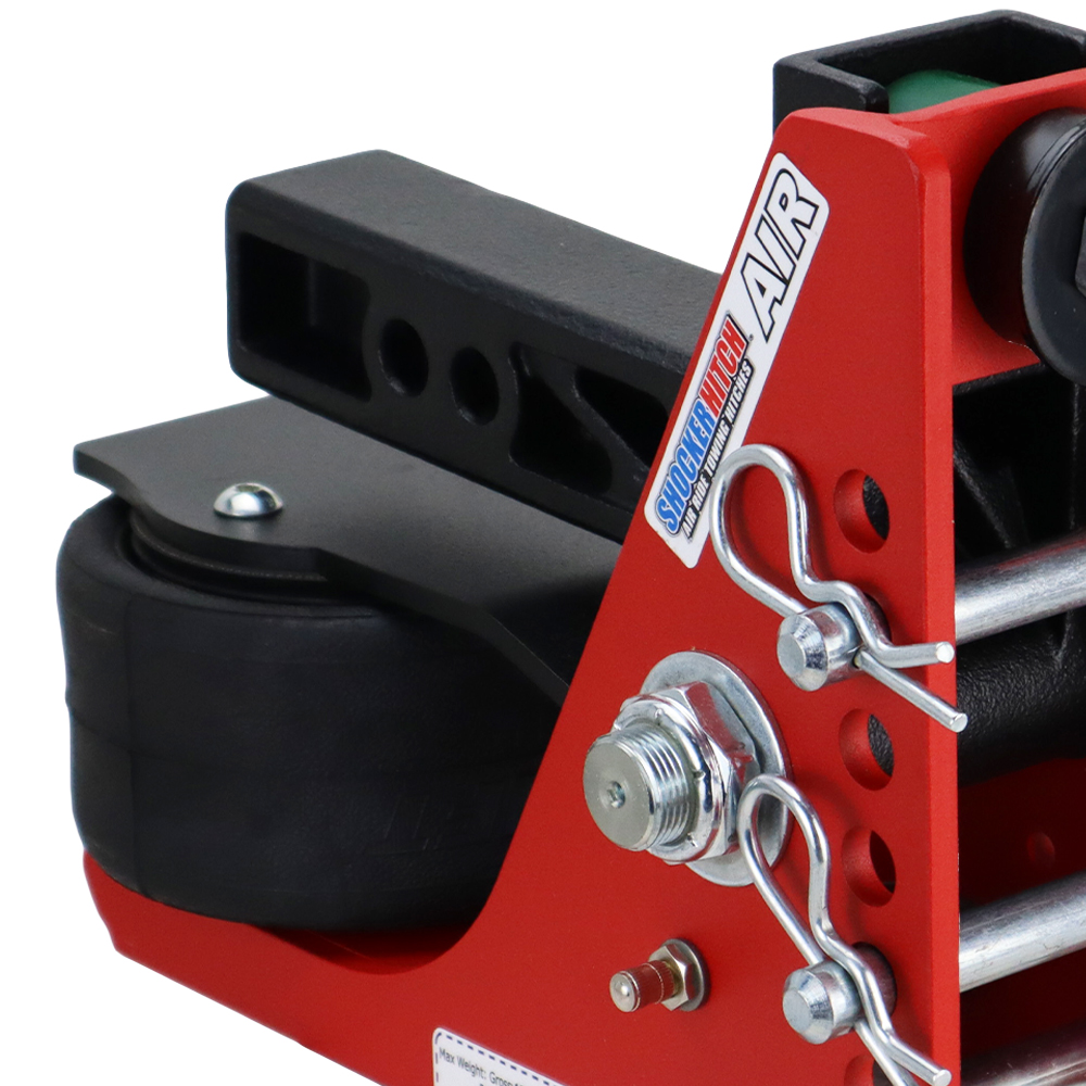 Built in Air Ride Absorbs Bumps, Tugs & Jerks - Original Air Hitch - Fully Adjustable