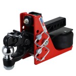 Shocker 12K Original Air Bumper Hitch with Channel Pintle Hook Mount & Ball Combo with 2-5-16 Ball - For 2 Receiver