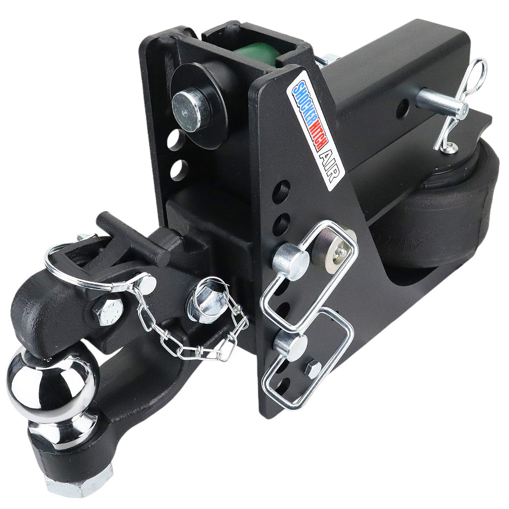 14K Max Black Air Hitch & Channel 8-Ton Pintle & 2-5/16" Ball - 2-1/2" Receiver