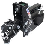 14K Max Black Air Hitch & Channel 8-Ton Pintle & 2-5/16" Ball - 2" Receiver