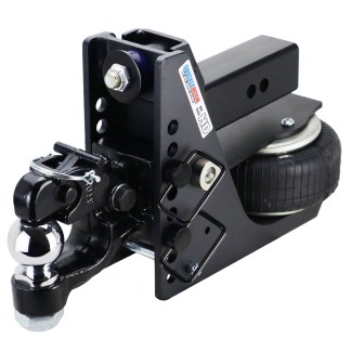 Shocker 20K HD Max Black Air Bumper Hitch with Channel Style Pintle & Ball Combo with 2-5/16" Ball For 2-1/2" Receiver