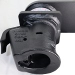 Shocker Gooseneck Stem & 9in Extender with Demco 2-5/16" Coupler - Matte Black - Locked Position - Bottom View