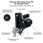 Shocker HD Max Black Super Drop Air Hitch - Diagram